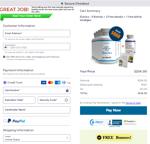 IGenics-Secure-Checkout-Page
